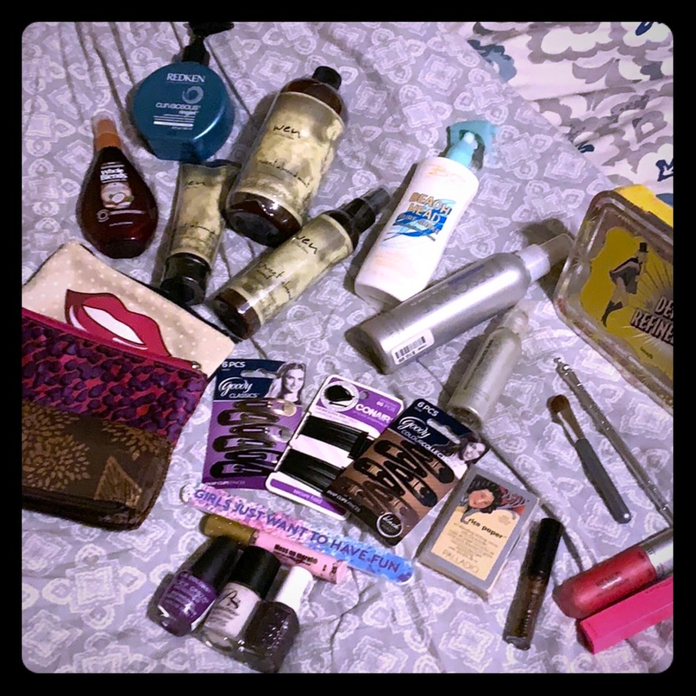 Hair care, makeup, bags& nail care bundle namebran